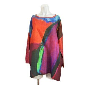 Multicolor Art To Wear ANDREA GEER Long Sleeve Tunic - S/M